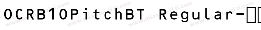 OCRB1OPitchBT Regular字体转换